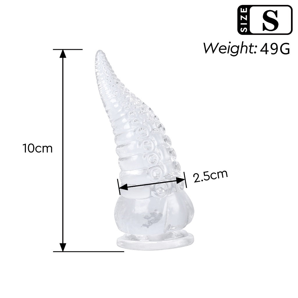 HUGE OctopusTransparent Soft Jelly Anal Plug Butt Plug with Large Suction Cup