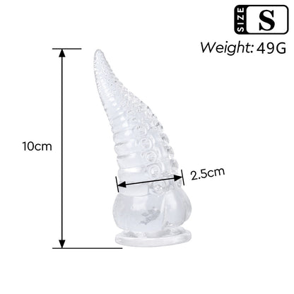 HUGE OctopusTransparent Soft Jelly Anal Plug Butt Plug with Large Suction Cup