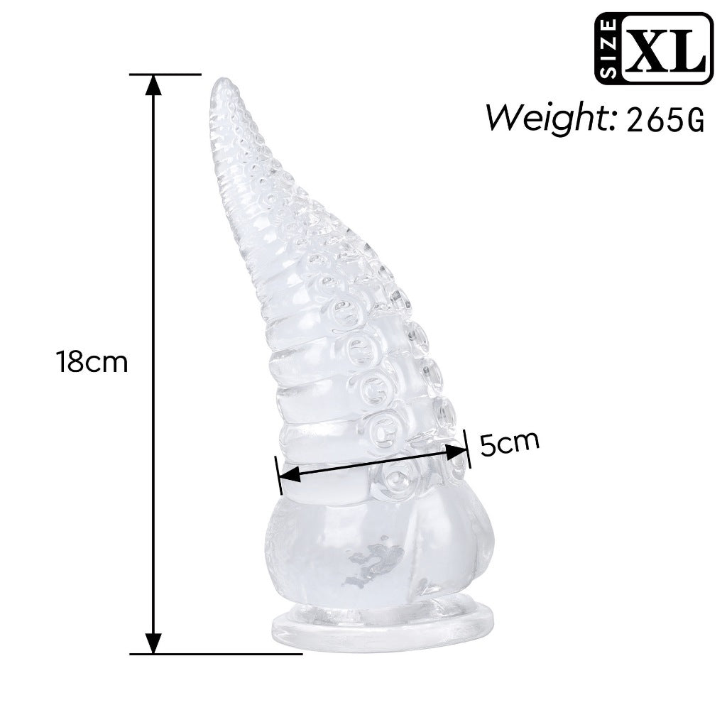 HUGE OctopusTransparent Soft Jelly Anal Plug Butt Plug with Large Suction Cup