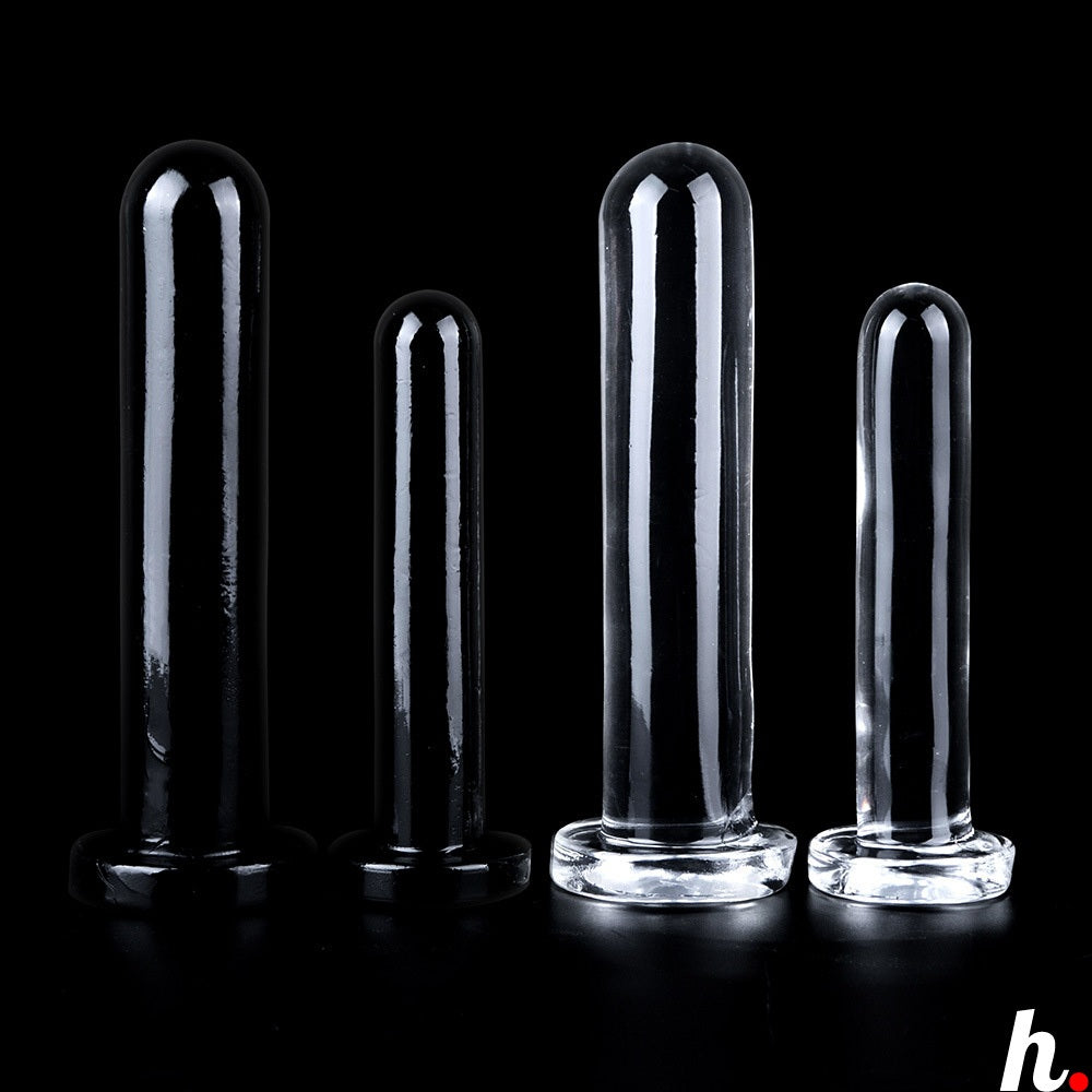 Transparent Black Straight Soft Jelly Anal Plug Butt Plug Dildo