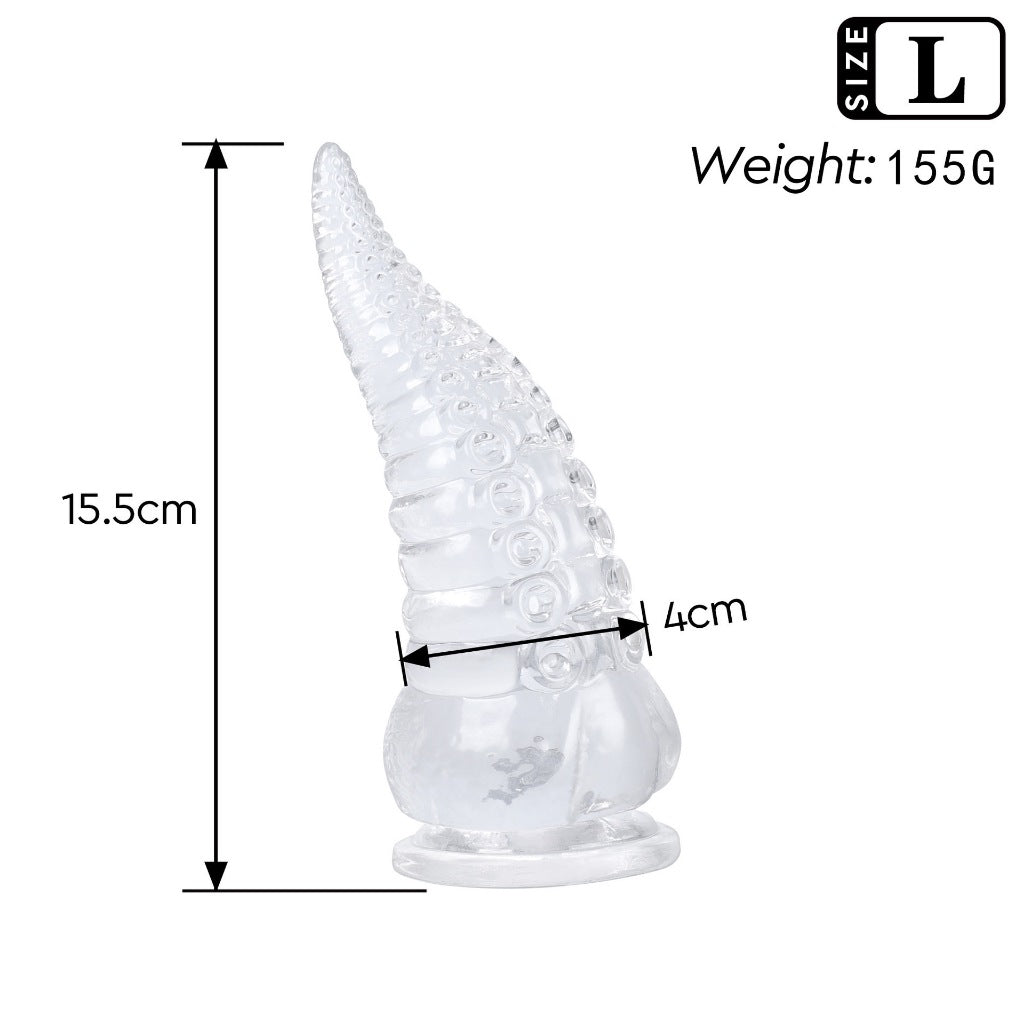 HUGE OctopusTransparent Soft Jelly Anal Plug Butt Plug with Large Suction Cup