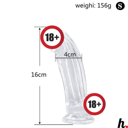 HUGE Transparent Soft Jelly Dildo with Large Suction Cup