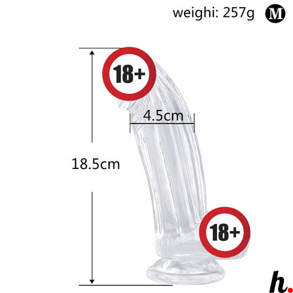 HUGE Transparent Soft Jelly Dildo with Large Suction Cup