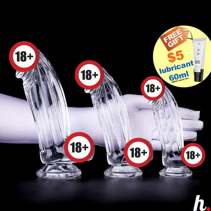 HUGE Transparent Soft Jelly Dildo with Large Suction Cup