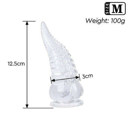 HUGE OctopusTransparent Soft Jelly Anal Plug Butt Plug with Large Suction Cup