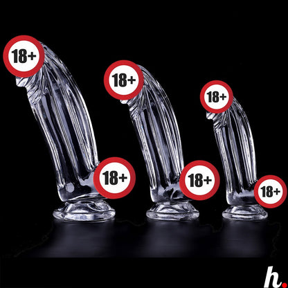 HUGE Transparent Soft Jelly Dildo with Large Suction Cup