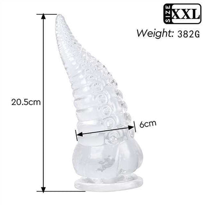 HUGE OctopusTransparent Soft Jelly Anal Plug Butt Plug with Large Suction Cup