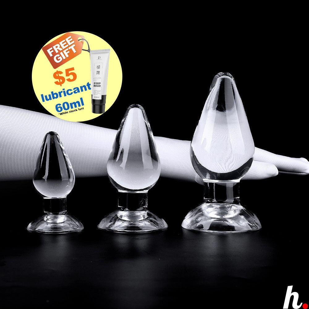 HUGE Transparent Soft Jelly Anal Plug Butt Plug with Large Suction Cup