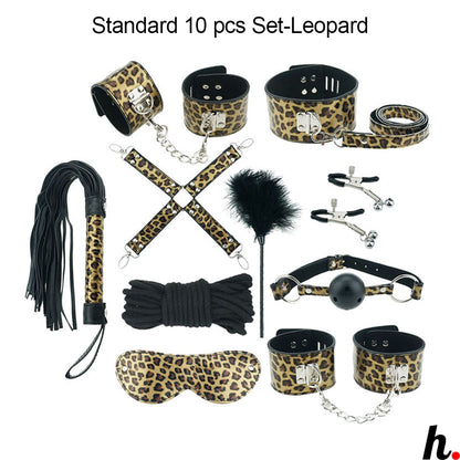 PU Leather BDSM 13/10 pcs Bondage set Premium/Standard/Economy Set for Beginners/Starter Kit Adult Sex Toys Singapore