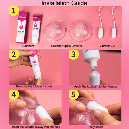 GALAKU JAPAN Breast Nipple Vibrator Massager USB Charging, Japan Design