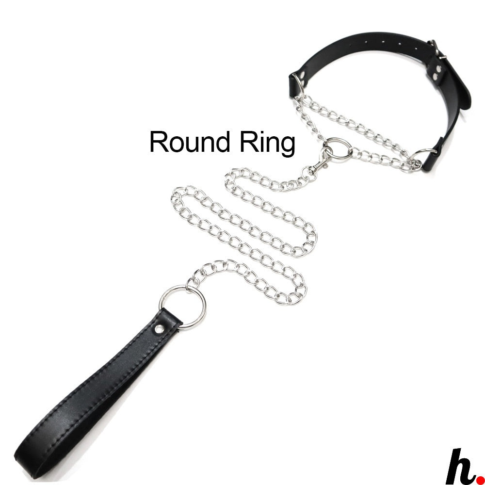 BDSM Bondage Fetish Collar w Leash